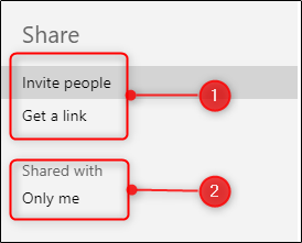 The Share menu in PowerPoint.