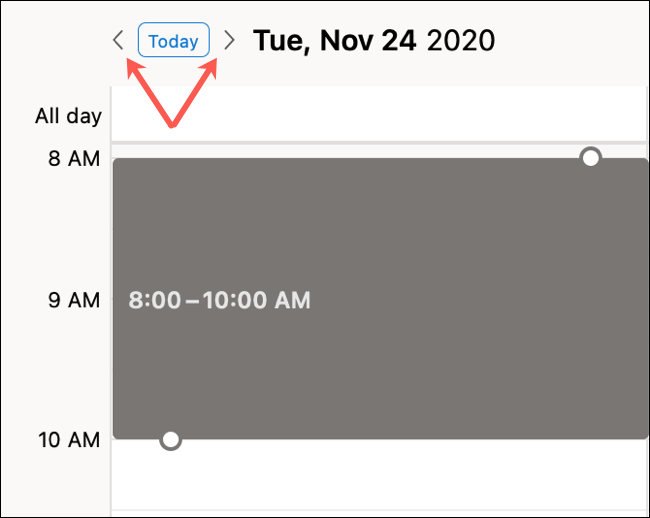 Pick a new date for the time block