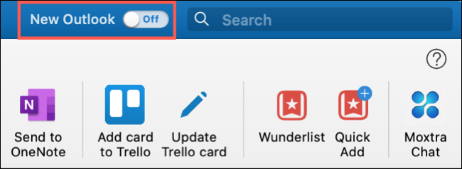 Turn on the toggle for New Outlook