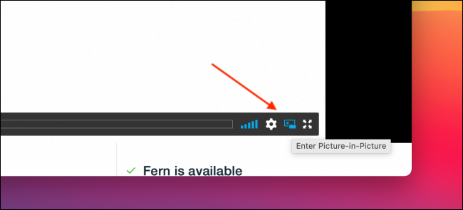 Tap the PiP button in supported video players