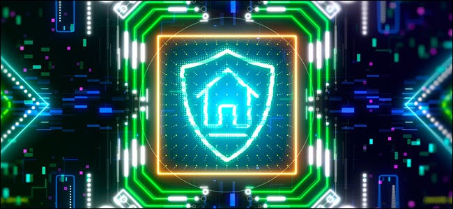 Smart home security and protection symbol.