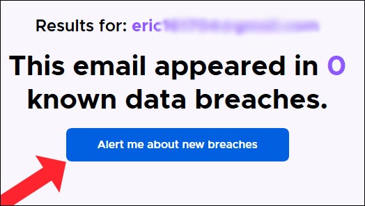 The Alert me about new breaches option in Firefox Monitor.