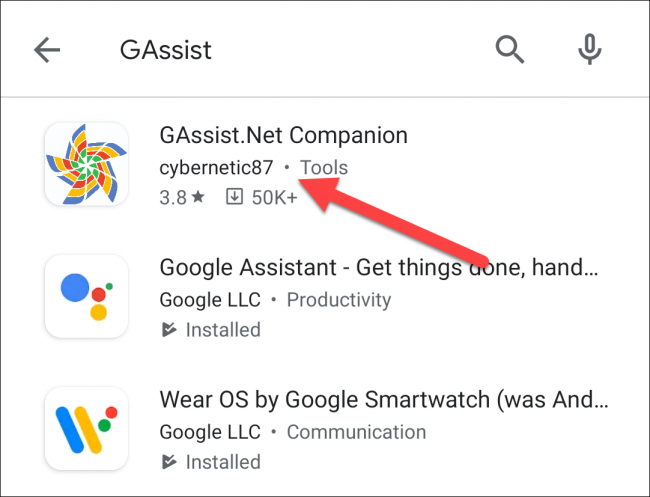 Select GAssist.Net Companion.