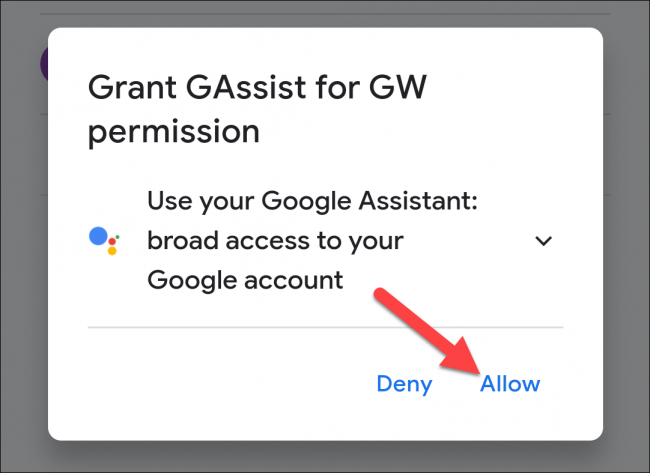Tap Allow.