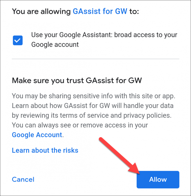  Tap Allow.