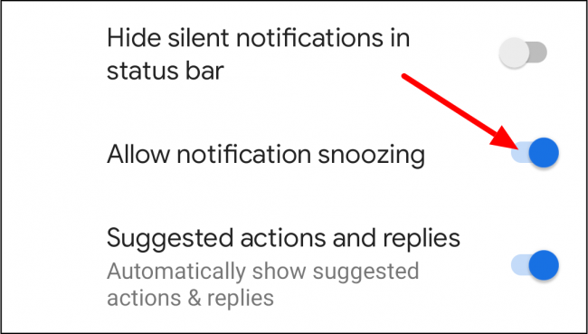 allow notification snoozing