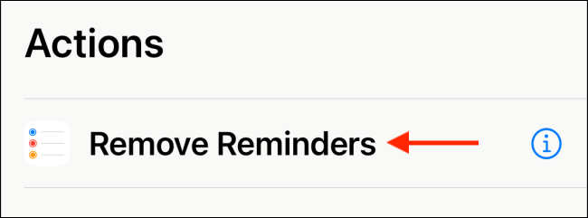 Tap Remove Reminders in the Action menu.