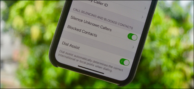 The Silence Unknown Callers Toggle in Settings App