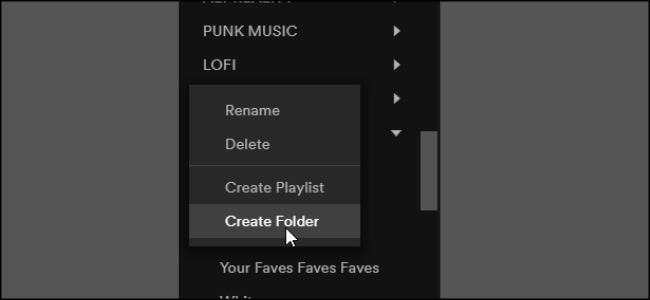 Spotify Create Folder