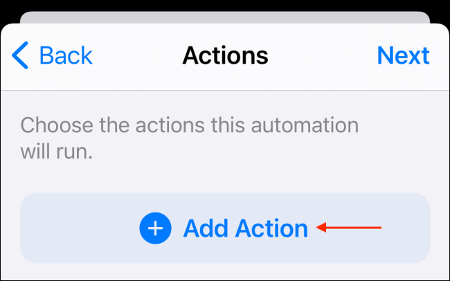 Tap Add Action.