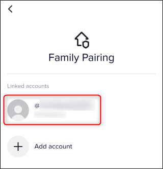 The Linked Accounts section under Family Pairing.