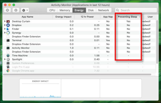 Look at the Preventing Sleep column in the Mac Activity Monitor Energy tab.