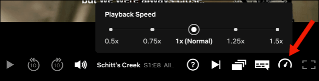 Adjust playback speed on Netflix website
