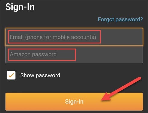 sign in with amazon