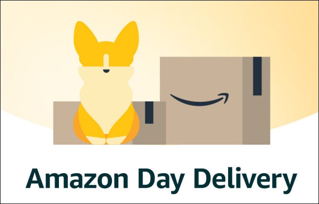 Amazon Day Delivery Illustration