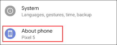select About Phone