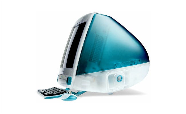 The Apple iMac in 1998.