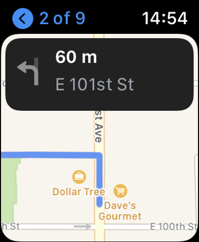 Apple Watch Cycling Directions