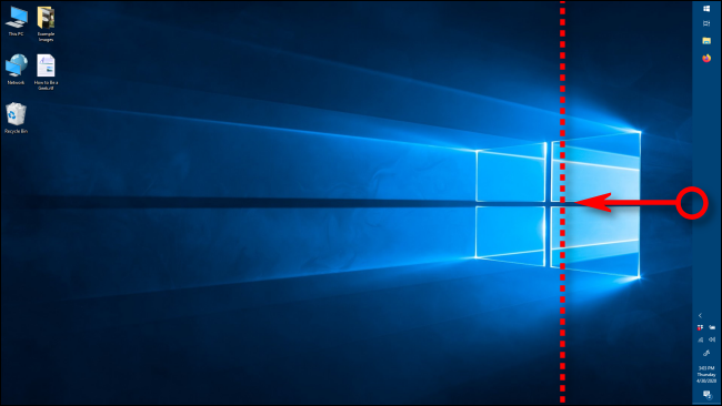 Changing the width of the taskbar in Windows 10