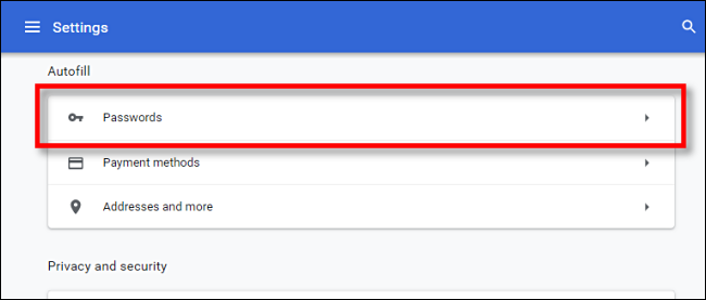 Click Passwords.