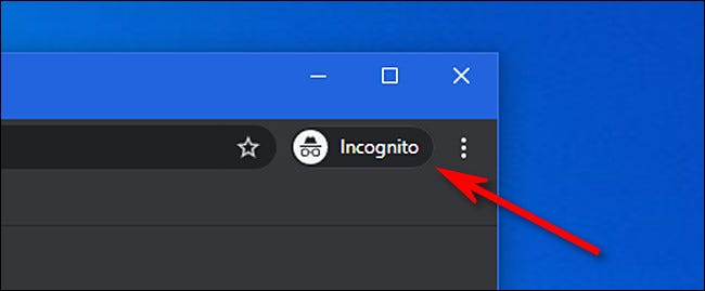 The Google Chrome Incognito logo in the toolbar