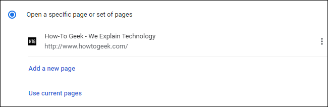 Examining the Startup page you've added to Google Chrome settings