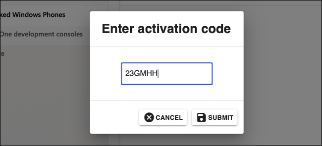 Enter Code in Microsoft Partner Center