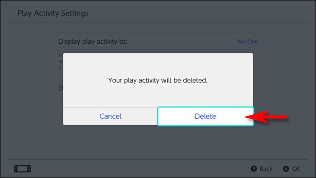 Select Delete to confirm.