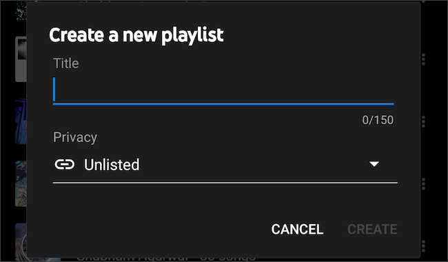 Save new playlist on YouTUbe Music