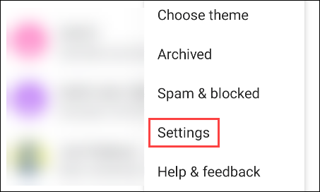select settings from the menu