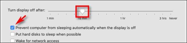 In Energy Saver Preferences on Mac, set the display sleep time on the slider, then check the box below.