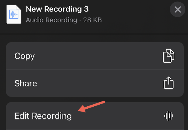 Edit Voice Memos on iPhone