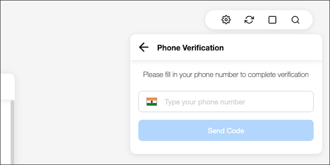 Type in your WhatsApp-connected phone number.
