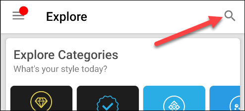 Tap the Search icon.