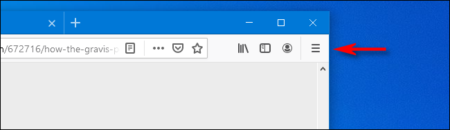 Click hamburger icon in Firefox