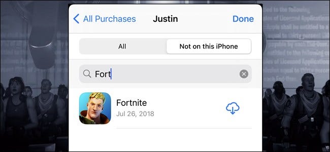 Fortnite app listing on iPhone's App Store