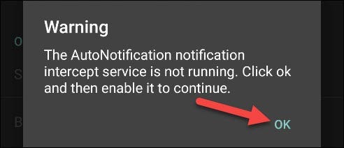 Tap OK in the Warning message.