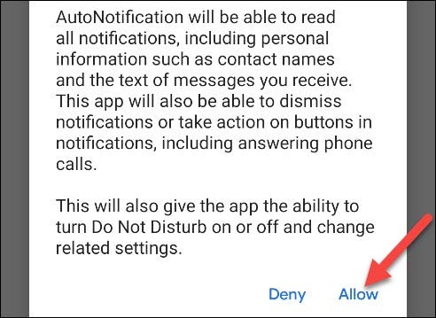 Tap Allow.
