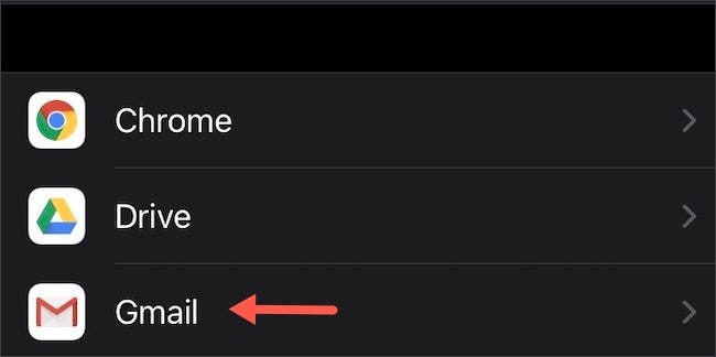 Tap Gmail.