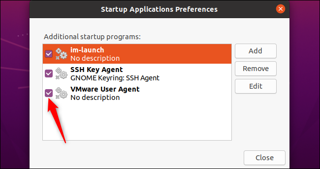 Disabling a startup program on Ubuntu.