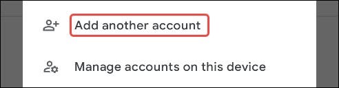 select add another account