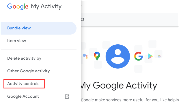 google activity controls