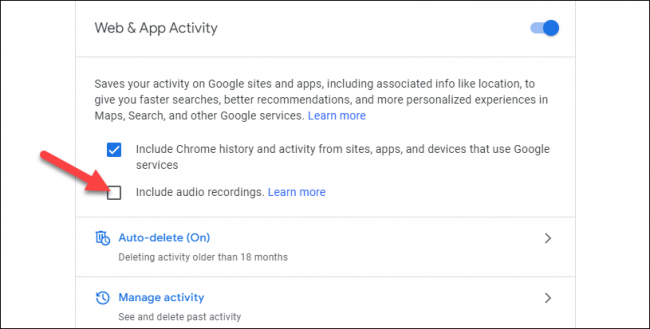 google audio recordings