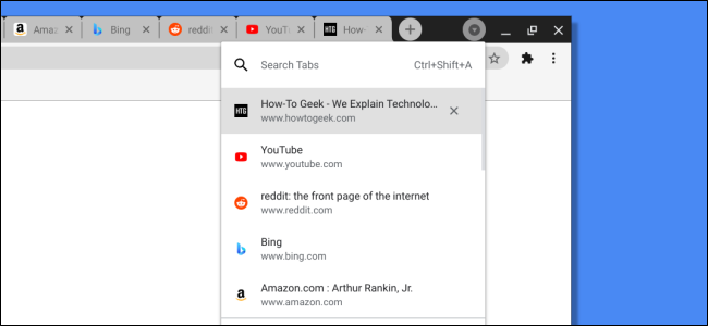 google chrome search tabs