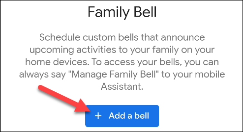 add a family bell announcement