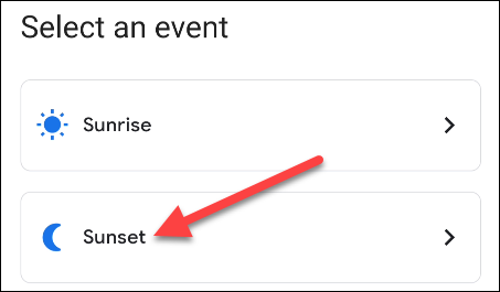 choose sunrise or sunset