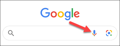 tap the mic icon in google