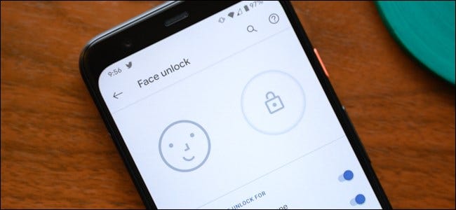 Google Pixel 4 Face Unlock Menu