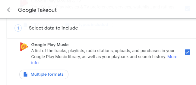 Downloading Google Play Music data from Google Takeout