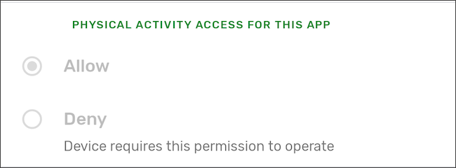 Google Play Services Physical Activity permission